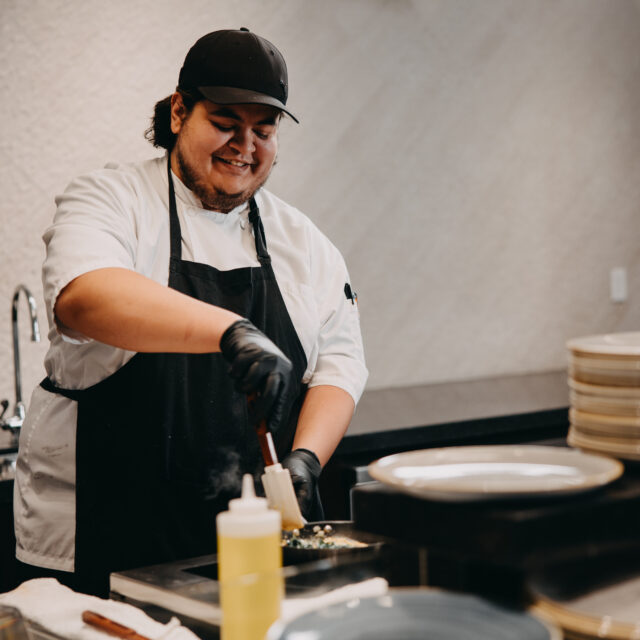 Man working in hotel restaurant